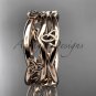 14kt rose gold celtic trinity knot wedding band, engagement ring CT7350G