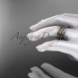 14kt rose gold celtic trinity knot wedding band, engagement ring CT7350G