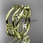 14kt yellow gold celtic trinity knot wedding band, engagement ring CT7350G