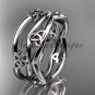 Platinum celtic trinity knot wedding band, engagement ring CT7350G