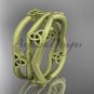 14k yellow gold celtic trinity knot wedding band, matte finish wedding band, engagement ring CT7350G
