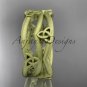 14k yellow gold celtic trinity knot wedding band, matte finish wedding band, engagement ring CT7350G