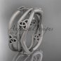 Platinum celtic trinity knot wedding band, matte finish wedding band, engagement ring CT7350G