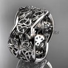 14kt white gold celtic trinity knot wedding band, engagement ring CT7352G