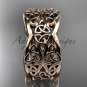 14kt rose gold celtic trinity knot wedding band, engagement ring CT7352G