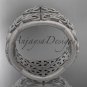 14kt white gold celtic trinity knot wedding band, matte finish wedding band, engagement ring CT7352G