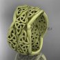 14k yellow gold celtic trinity knot wedding band, matte finish wedding band, engagement ring CT7352G