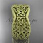 14k yellow gold celtic trinity knot wedding band, matte finish wedding band, engagement ring CT7352G
