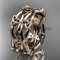 14kt rose gold celtic trinity knot wedding band, engagement ring CT7517G