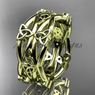14kt yellow gold celtic trinity knot wedding band, engagement ring CT7517G