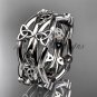 platinum celtic trinity knot wedding band, engagement ring CT7517G