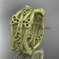 14k yellow gold celtic trinity knot wedding band, matte finish wedding band, engagement ring CT7517G