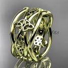 14kt yellow gold celtic trinity knot wedding band, engagement ring CT7519G