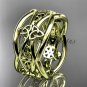 14kt yellow gold celtic trinity knot wedding band, engagement ring CT7519G