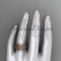 14kt rose gold celtic trinity knot wedding band, matte finish wedding band, engagement ring CT7519G