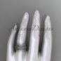 platinum celtic trinity knot wedding band, matte finish wedding band, engagement ring CT7519G