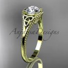 14kt yellow gold celtic trinity knot wedding ring, engagement ring CT7375