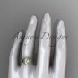 14kt yellow gold celtic trinity knot engagement ring with a Moissanite center stone CT7375