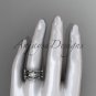 14kt white gold diamond celtic trinity knot wedding band, triquetra ring, engagement ring CT7351B