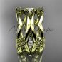 14kt yellow gold diamond celtic trinity knot wedding band, triquetra ring, engagement ring CT7351B