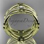 14kt yellow gold diamond celtic trinity knot wedding band, triquetra ring, engagement ring CT7351B