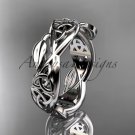 14kt white gold celtic trinity knot wedding band, triquetra ring, engagement ring CT7520G