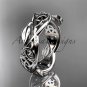 14kt white gold celtic trinity knot wedding band, triquetra ring, engagement ring CT7520G