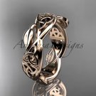 14kt rose gold celtic trinity knot wedding band, triquetra ring, engagement ring CT7520G