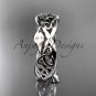 Platinum celtic trinity knot wedding band, triquetra ring, engagement ring CT7520G