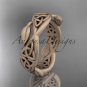 14kt rose gold celtic trinity knot , matte finish , triquetra ring engagement ring CT7520G