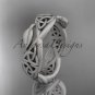 Platinum  celtic trinity knot , matte finish , triquetra ring engagement ring CT7520G