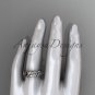 14kt white gold celtic trinity knot wedding band, triquetra ring, engagement ring CT7392G