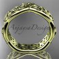 14kt yellow gold celtic trinity knot wedding band, triquetra ring, engagement ring CT7392G