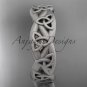 14kt white gold celtic trinity knot, matte finish triquetra ring, engagement ring CT7392G