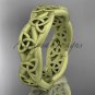 14kt yellow gold celtic trinity knot, matte finish triquetra ring, engagement ring CT7392G