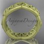 14kt yellow gold celtic trinity knot, matte finish triquetra ring, engagement ring CT7392G