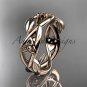 14kt rose gold celtic trinity knot wedding band, triquetra ring, engagement ring CT7403G