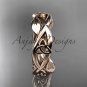 14kt rose gold celtic trinity knot wedding band, triquetra ring, engagement ring CT7403G