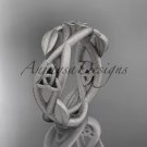 Platinum  celtic trinity knot , matte finish,  triquetra ring, engagement ring CT7403G