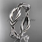 14k white gold rope wedding band RP898G