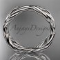 14k white gold rope wedding band RP898G