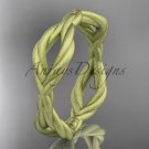 14k yellow gold rope matte finish wedding band RP898G