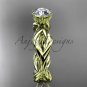 14kt yellow gold "Forever One" Moissanite rope engagement ring RP8100
