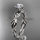 Platinum  twisted rope engagement ring RP8101