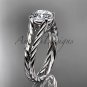Platinum twisted rope wedding ring RP8108