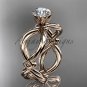 14kt rose gold twisted rope wedding ring RP8192