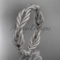 14k white gold twisted rope matte finish wedding band RP8117G