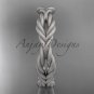 Platinum twisted rope matte finish wedding band RP8117G