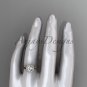 14kt rose gold "Forever One" Moissanite rope engagement ring RP8197