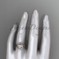 14kt rose gold twisted rope engagement ring RP8201